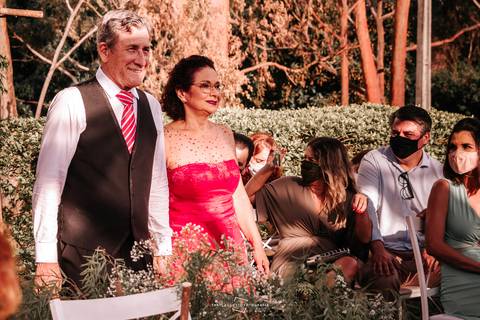 Entradas dos avós na cerimônia'