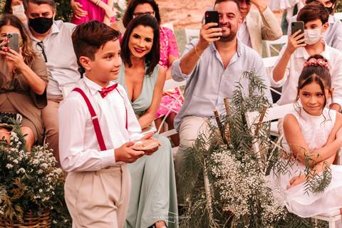 Chegada das alianças'