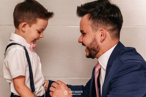 Retratos do noivo com filho'