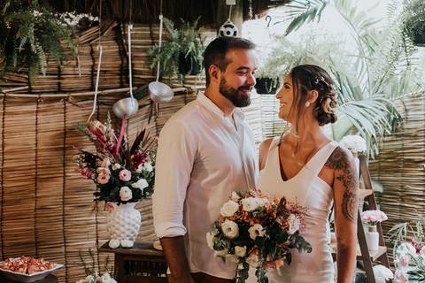 Casamento Mini Wedding Garden Bistrô Cafubá Niterói Making of Noiva Casamento Civil First Look'