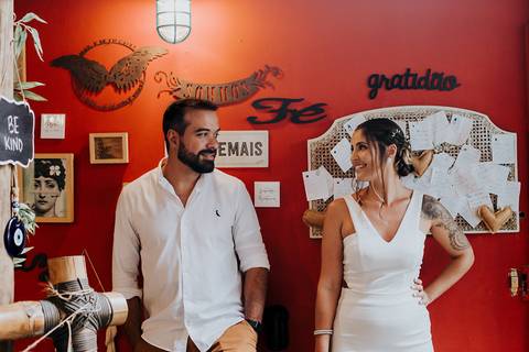 Casamento Mini Wedding Garden Bistrô Cafubá Niterói Making of Noiva Casamento Civil First Look'