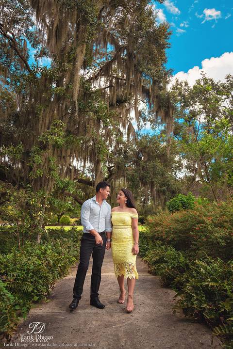 Ensaio Pré-Wedding que fizemos no Harry P Leu Gardens, um Jardim localizado em Orlando - Flórida - Estados Unidos da América'