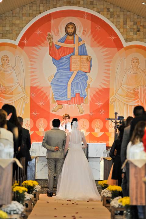 Casamento na Igreja Paróquia Maria Mãe da Igreja - Bairro Alto - Curitiba -PR'