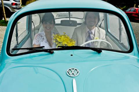 Ensaio dos Noivos no dia do Casamento.'