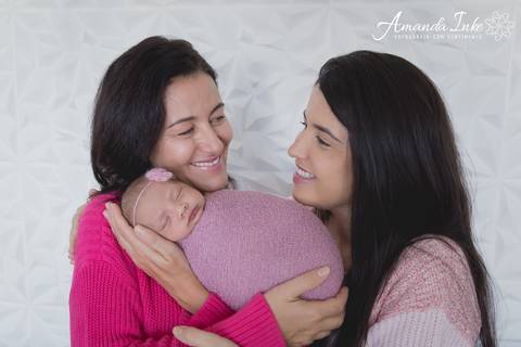 Ensaio newborn com avós'