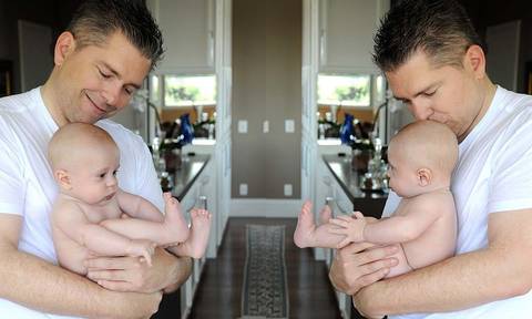 fotografia de pai e filho.'