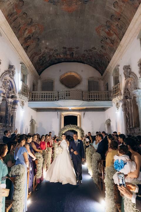 casamento Andressa e Lucas na Capela Santa Tereza D'ávila e recepção do casamento no Gracejos Recepções em João Pessoa'