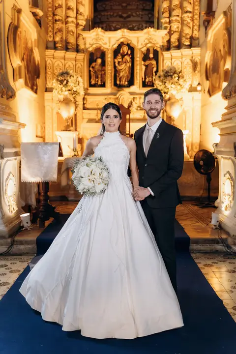 casamento Andressa e Lucas na Capela Santa Tereza D'ávila e recepção do casamento no Gracejos Recepções em João Pessoa, noivos emocionados, Daniel Araujo Fotografia'