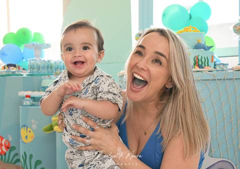 Festa Infantil - Evelyn Moura Fotografia - Fotografia em Niterói, Rio de Janeiro - casa de festa - decoração - decoração de festa - festa colorida- docinhos - bolo - criança - crianças - festa linda - tema fundo do mar - bolo e guaraná - festa em niterói '