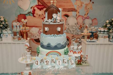 Festa Infantil - Evelyn Moura Fotografia - Fotografia em Niterói, Rio de Janeiro - casa de festa - decoração - decoração de festa - festa colorida- docinhos - bolo - criança - crianças - festa linda - tema arca de nóe  - casa de festa - festa em niterói '