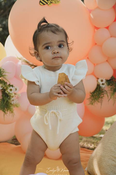 Ensaio de Acompanhamento de bebê. Evelyn Moura Fotografia. Fotógrafa em Niterói, Rio de Janeiro. Newborn. Festa infantil - Smash the cake - Smash the fruit - bebê - ensaio de 1 ano - viral - tema margarida - tema abelhinha '