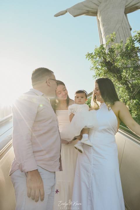 Batizado no Cristo Redentor no Rio de Janeiro - Rio de janeiro - cristo redentor - batizado - batizado religioso - fotografia de batizado - fotografa de batizado - turista - carioca - batizado de bebê'