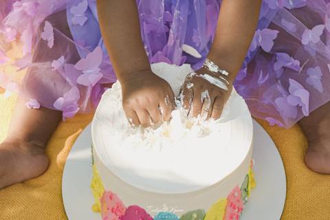 Ensaio de Acompanhamento de bebê. Evelyn Moura Fotografia. Fotógrafa em Niterói, Rio de Janeiro. Newborn. Festa infantil - Smash the cake - Smash the fruit - bebê - ensaio de 1 ano - viral - tema margarida - tema floresta encantada'