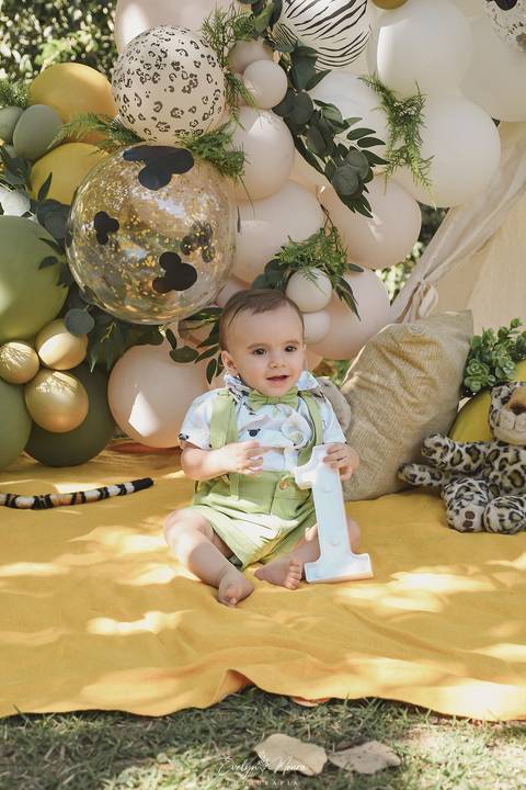 Ensaio de Acompanhamento de bebê. Evelyn Moura Fotografia. Fotógrafa em Niterói, Rio de Janeiro. Newborn. Festa infantil - Smash the cake - Smash the fruit - bebê - ensaio de 1 ano - viral - disney - festa de aniversário - mikey realeza - mikey safari'
