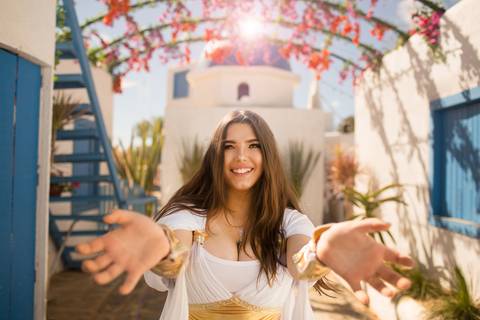 Ensaio com temática de deusa grega. Sessão fotográfica de 15 anos feito pelo fotógrafo Rafael Ohana em Brasília-DF'