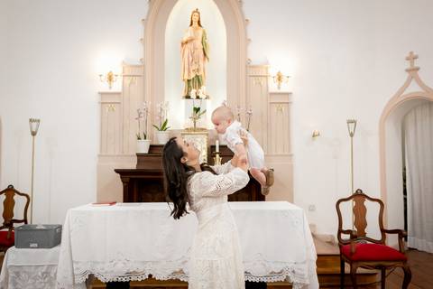 mae e bebe antes do batismo'