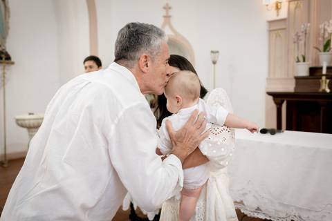 avô no batizado'