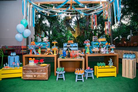 decoração com tema procurando nemo'