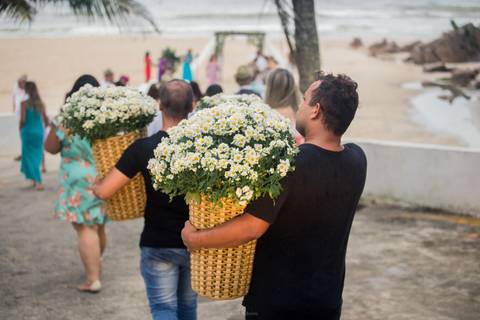 Momento da remontagem da cerimônia em menos de 15 minutos'