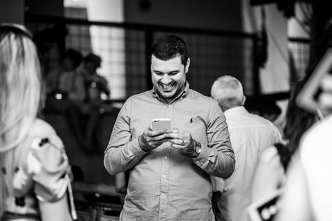 Alegria contagiante.'