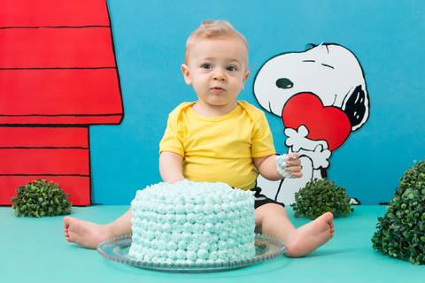   ensaio de menino, smash the cake menino, banho no ensaio fotografico , ensaio soopy,ensaio fotografico snoopy, bolo para smash the cake'