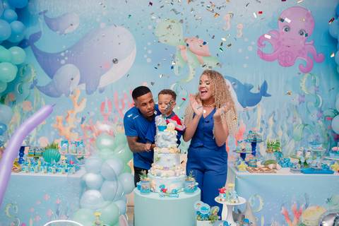 Smash the cake volta redonda barra mansa Fotografia Fotografo Festa Infantil 1 ano 1 aninho mamae papai ensaio aniversario  tictac festa salao, Fundo do mar'