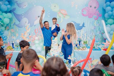 Smash the cake volta redonda barra mansa Fotografia Fotografo Festa Infantil 1 ano 1 aninho mamae papai ensaio aniversario  tictac festa salao, Fundo do mar'