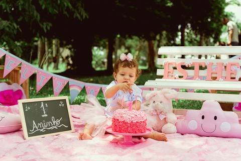 Smash The Cake Esther 1 Ano Ensaio Fotográfico Realizado Hotel Bela Vista VoltaRedonda - RJ'