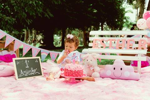 Smash The Cake Esther 1 Ano Ensaio Fotográfico Realizado Hotel Bela Vista VoltaRedonda - RJ'