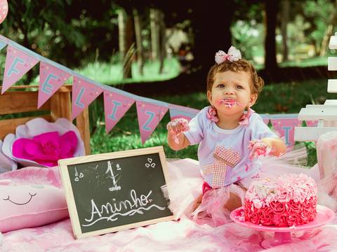 Smash The Cake Esther 1 Ano Ensaio Fotográfico Realizado Hotel Bela Vista VoltaRedonda - RJ'