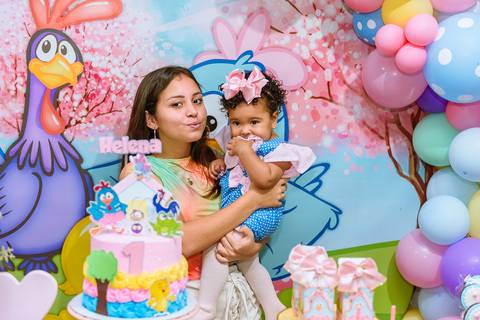 Aniversário Infantil de 1 ano Helena Evento Realizado em Barra Mansa - RJ Cris Caramelada Festa Barra Mansa - RJ'