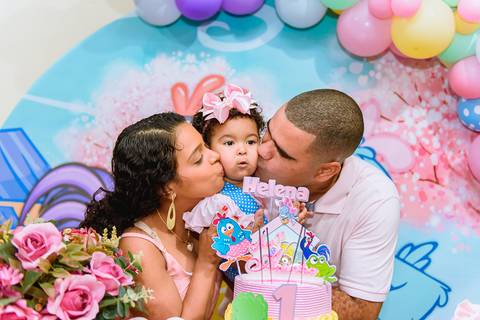 Aniversário Infantil de 1 ano Helena Evento Realizado em Barra Mansa - RJ Cris Caramelada Festa Barra Mansa - RJ'