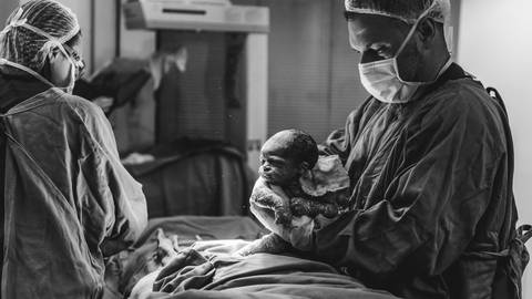 Parto da Maria Eduarda os Pais Debora e Julio Hospital Santa Cecília - Volta Redonda - RJ'