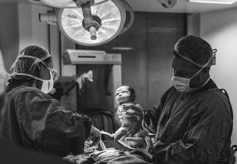 Parto da Maria Eduarda os Pais Debora e Julio Hospital Santa Cecília - Volta Redonda - RJ'