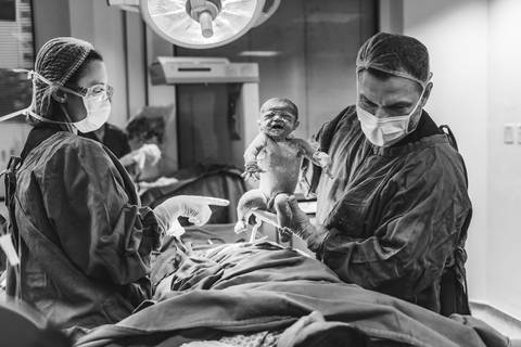 Parto da Maria Eduarda os Pais Debora e Julio Hospital Santa Cecília - Volta Redonda - RJ'