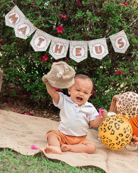 Smash the cake Barra Mansa Fotografia Fotografo Festa Infantil 1 Ano Safari'