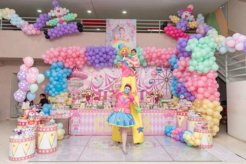 TicTac Barra Mansa Fotografia Fotografo Festa Infantil 1 Ano Circo Rosa'