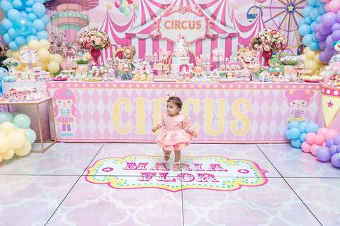 TicTac Barra Mansa Fotografia Fotografo Festa Infantil 1 Ano Circo Rosa'