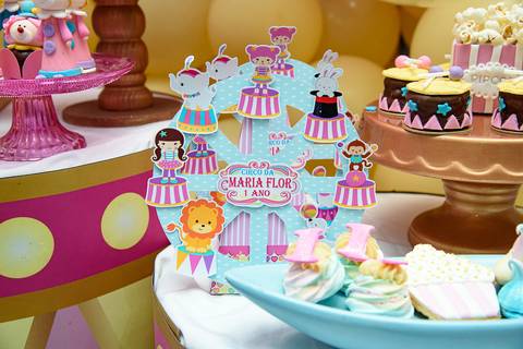TicTac Barra Mansa Fotografia Fotografo Festa Infantil 1 Ano Circo Rosa'