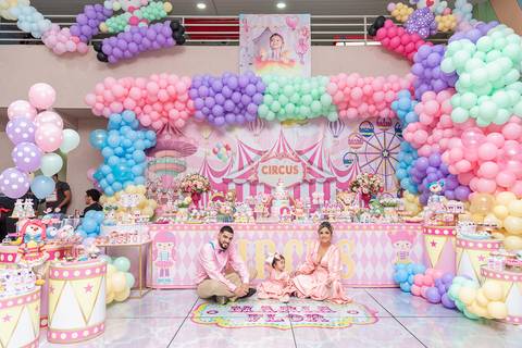 TicTac Barra Mansa Fotografia Fotografo Festa Infantil 1 Ano Circo Rosa'