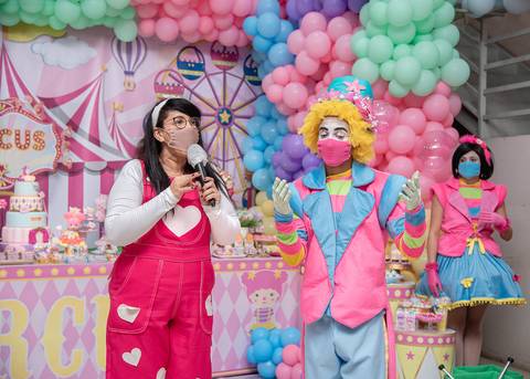 TicTac Barra Mansa Fotografia Fotografo Festa Infantil 1 Ano Circo Rosa'