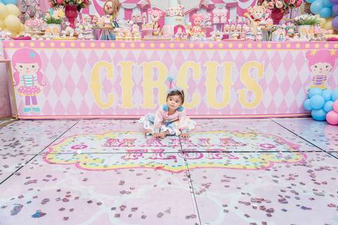 TicTac Barra Mansa Fotografia Fotografo Festa Infantil 1 Ano Circo Rosa'