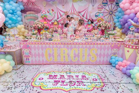 TicTac Barra Mansa Fotografia Fotografo Festa Infantil 1 Ano Circo Rosa'