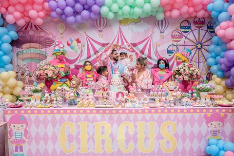 TicTac Barra Mansa Fotografia Fotografo Festa Infantil 1 Ano Circo Rosa'