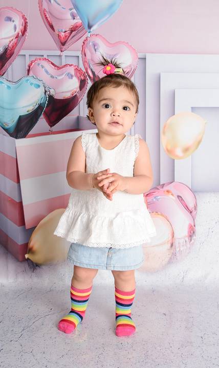 Smash the cake Barra Mansa Fotografia Fotografo Festa Infantil 1 Ano circo rosa'