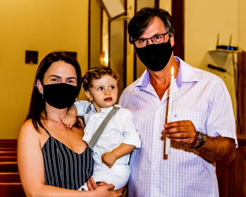 Batizado do Lorenzo na Paróquia N. S. de Guadalupe no Castelo em BH'