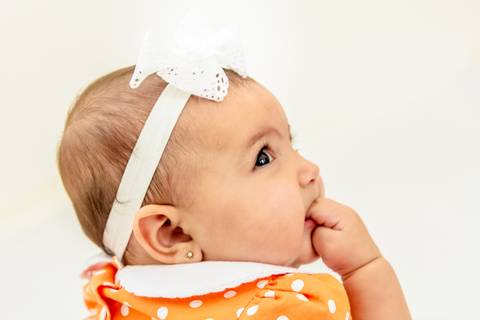 Ensaio Infantil da Catarina - 6 meses de vida - Ela estava linda no modelo Exclusivo da Dulcis Maria'