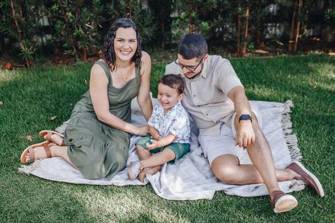 Ensaio em família no campo '