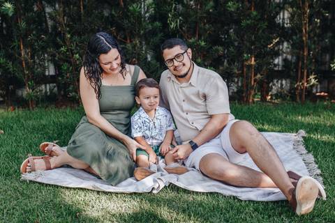 Ensaio em família no campo '