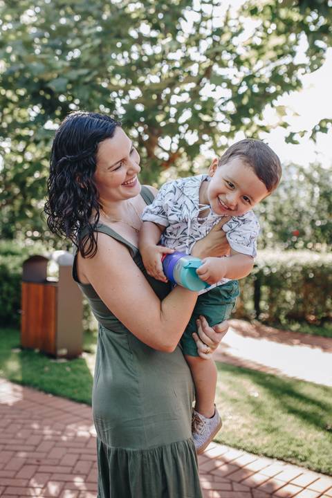 Família se divertindo no parque'